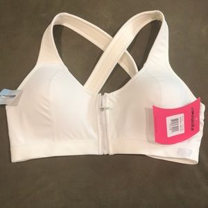Marika white sports bra